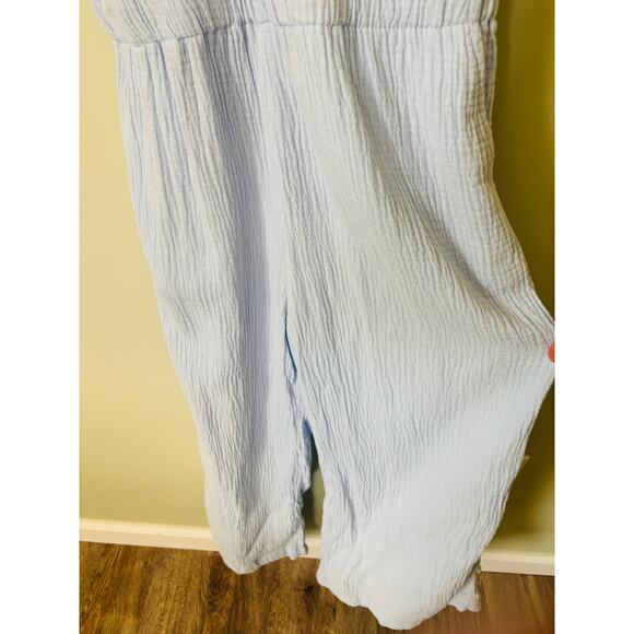 4Our Dreamers Gauze Jumpsuit Romper Blue Medium - Picture 2 of 10